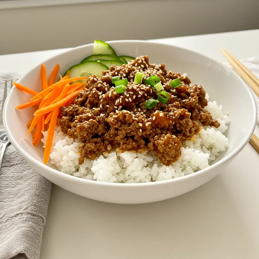 The Ultimate Korean Ground Beef Bowl: Savory Sweet Comfort in Every Bite - tertiary view
